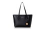 Vince Camuto Bolso Tote Negro Taormina - 100% Piel de Polivinilo Lujoso y Versátil